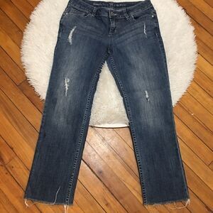 Simply Vera Wang Distressed Hem above ankle Jeans